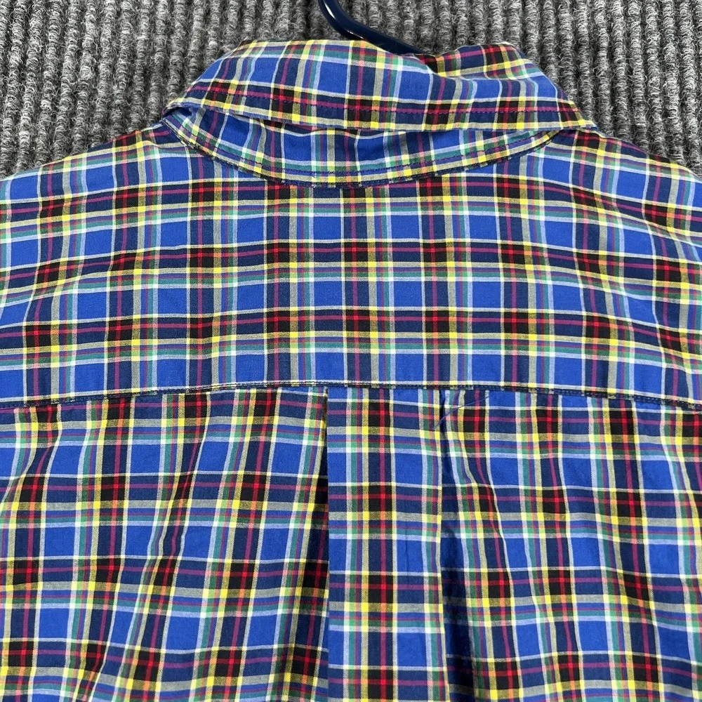 Ralph Lauren Shirt Youth Boys‎ Large Blue Plaid Long Sleeve Button Down Casual